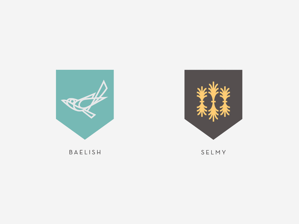 Sigils of the Houses of Westeros graphics by Darrin Crescenzi