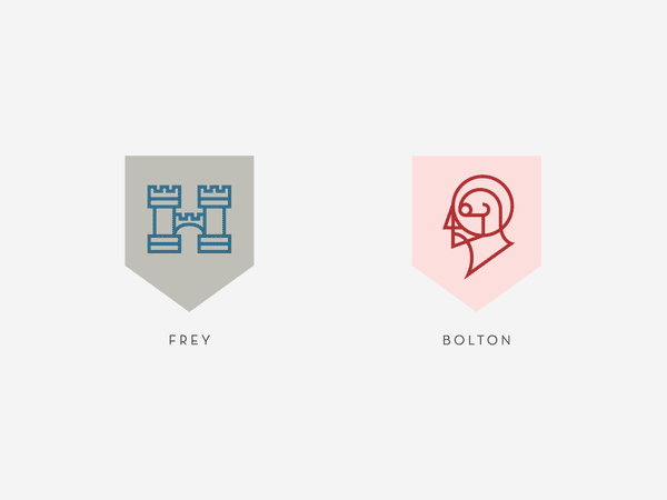 Sigils of the Houses of Westeros graphics by Darrin Crescenzi