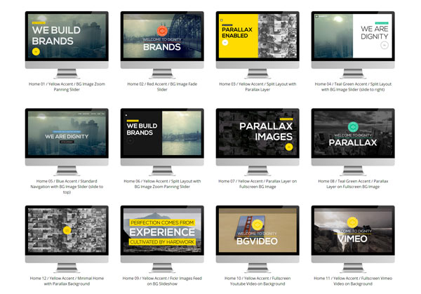 DIGNITY - One Page WordPress Theme - 12 Home Page Layouts