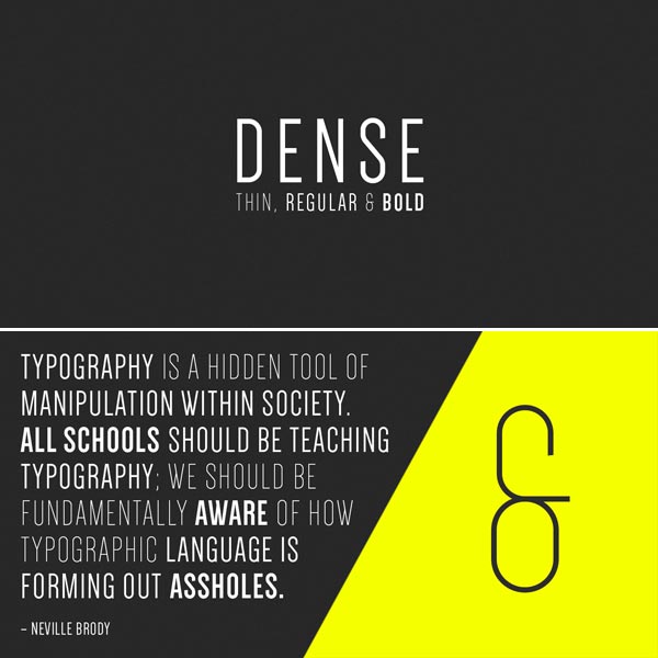 Dense Typeface