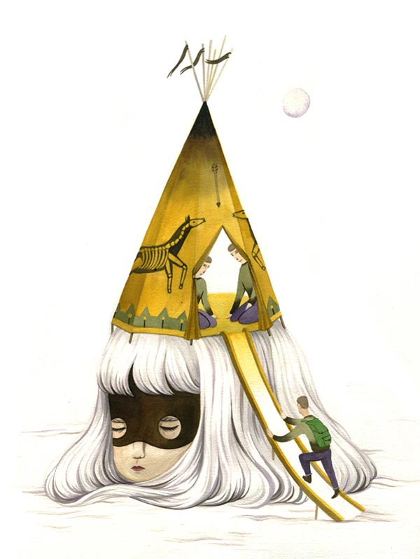 Fakelore - Temporary Habitat - Illustration by Andrea Wan Fakelore - Temporary Habitat - Illustration by Andrea Wan