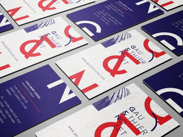 Gauthier & Nolet - architect firm business cards by Justin Bechard Gauthier & Nolet - architect firm business cards by Justin Bechard