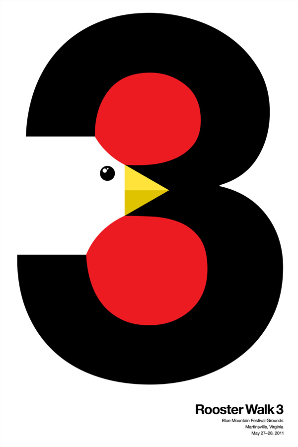 Rooster Walk 3 - Graphic Artwork by Selman Design