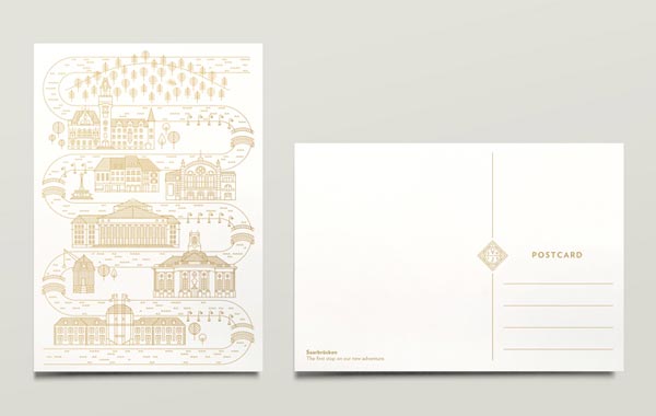 Wedding Invitation Postcard Set by Jono Garrett