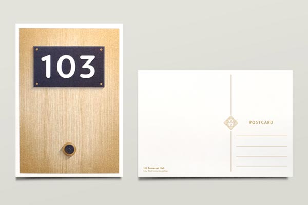 Wedding Invitation Postcard Set by Jono Garrett