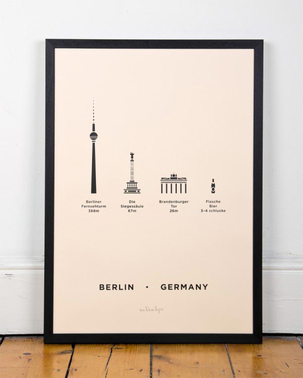 Berlin City Screenprint by me&him&you Berlin City Screenprint by me&him&you
