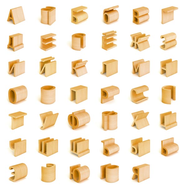 Glazov furniture factory Cyrillic 3D letters by 12 points
