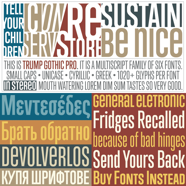 Trump Gothic Pro from Canada Type