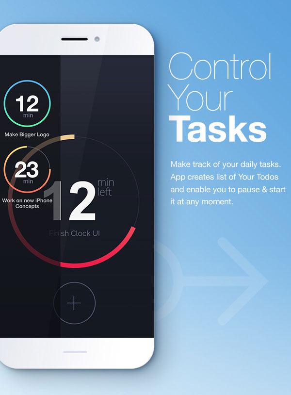 TimeIt - mobile timer concept by Michał Sambora