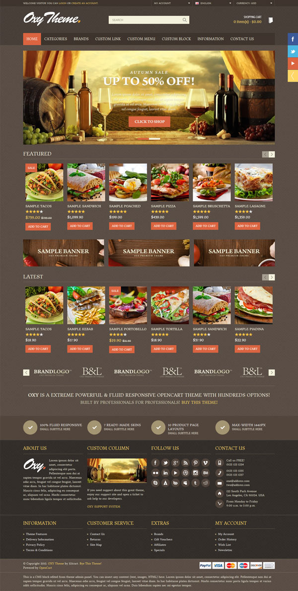 OXY - Web Store OpenCart Theme