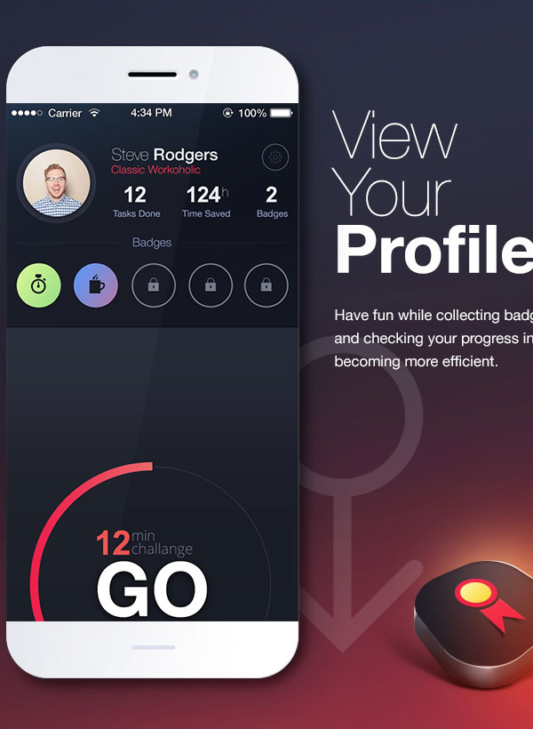 TimeIt - mobile timer concept by Michał Sambora