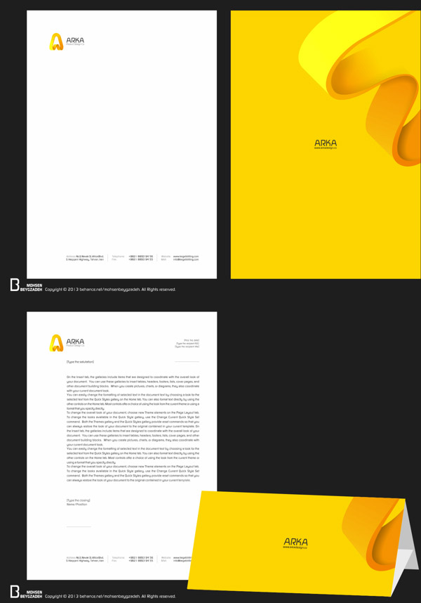 ARKA Product Design Co. - Stationery Design