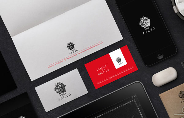 De Facto Stationery Design by Jenn Serna and Daniel Lasso Casas