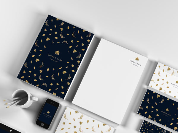 Golden Leaf Brand Identity Design by Daniel Lasso Casas
