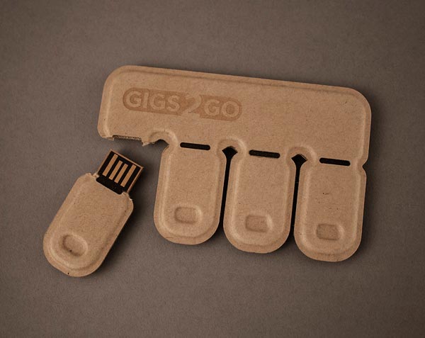 Gigs 2 Go is a portable "tear-and-share" file storage.
