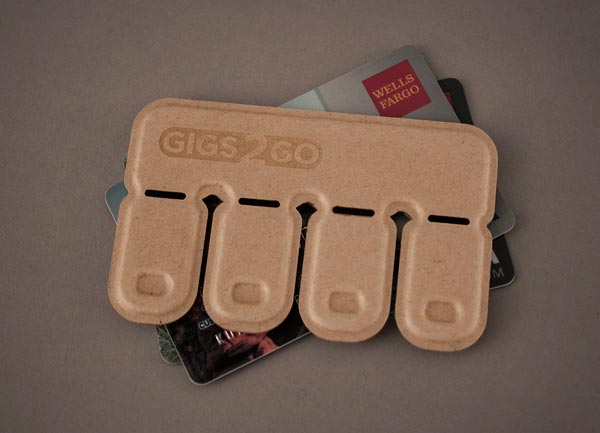 The pack is about the size of a credit card.