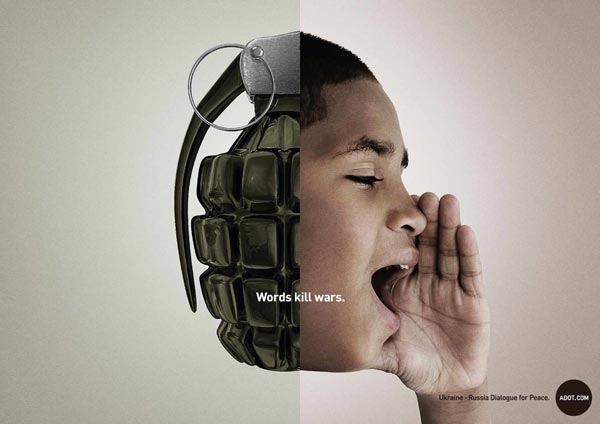 "Words kill wars" ADOT Campaign for a Ukraine, Russia Dialogue for Peace