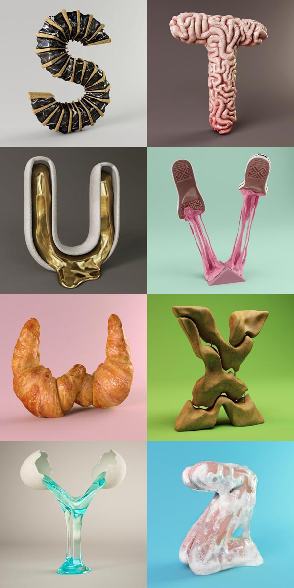 The Sculpted Alphabet by FOREAL (S - Z)