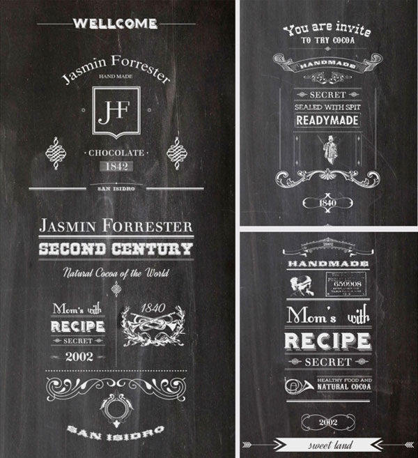 Jasmin Forrester Chocolate Vintage Inspired Lettering by Mister Onüff