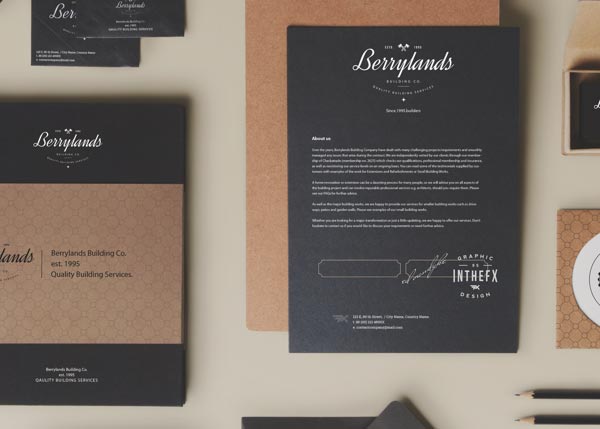 Berrylands Building Co Identity and Logo Design by Ed Vandyke