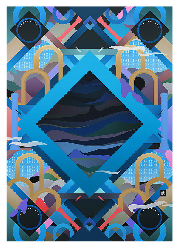Diagonal - Exploration Illustration by Takeshi