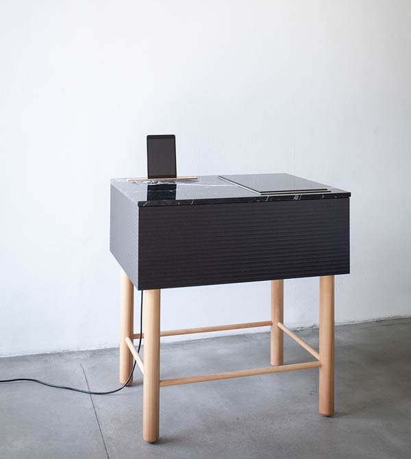 K - small kitchen with tablet dock and induction plates by Simone Simonelli