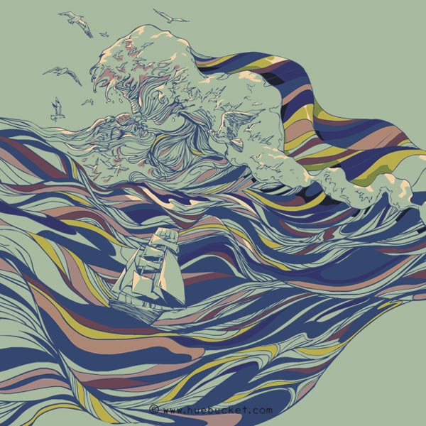 The Ocean - Illustration Collection by Huebucket