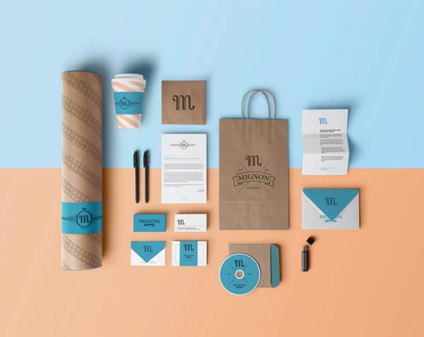 Mignon stationery design by Benoit Galangau