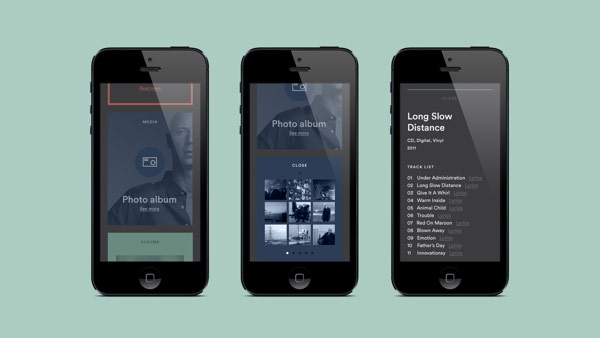 Sivert Høyem - mobile webite design by ANTI