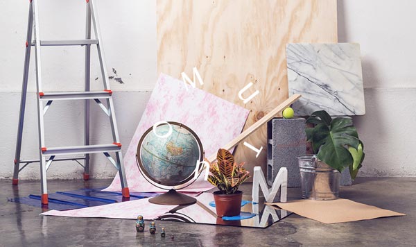 Mutuo, a versatile visual identity for two experimental architects with different roots.