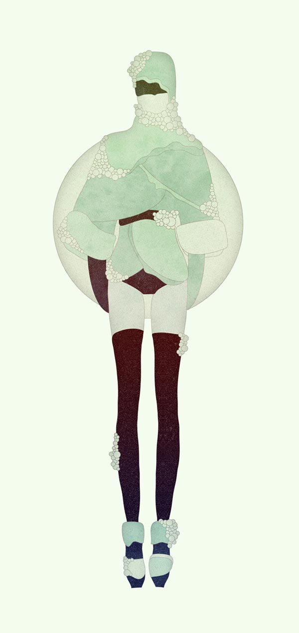 Deepest Ocean - Fashion Inspired Illustration by Amy Martino Deepest Ocean - Fashion Inspired Illustration by Amy Martino
