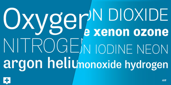 Air Typefaces - text samples Air Typefaces - text samples