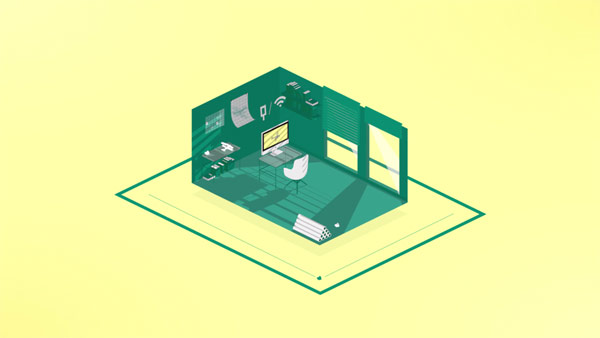 Digital illustrations and animations by Bureau Hardy Seiler for Nvidia Grid VCA explanation video.