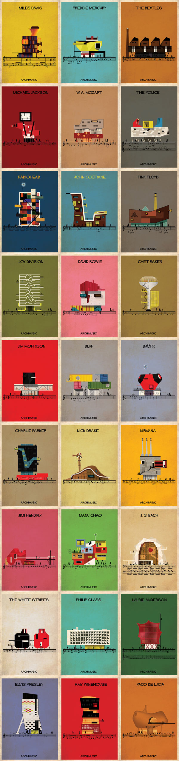 Archimusic Posters by Federico Babina