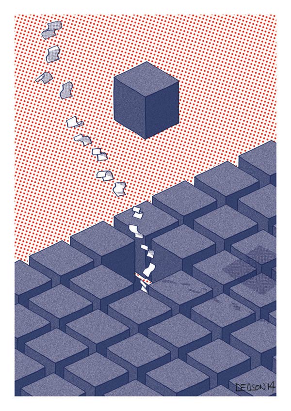 DATA - Personal artwork from the series Posthuman by Bristol, UK based illustrator Tom Deason.
