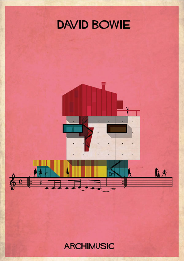 David Bowie - Archimusic Illustration by Federico Babina