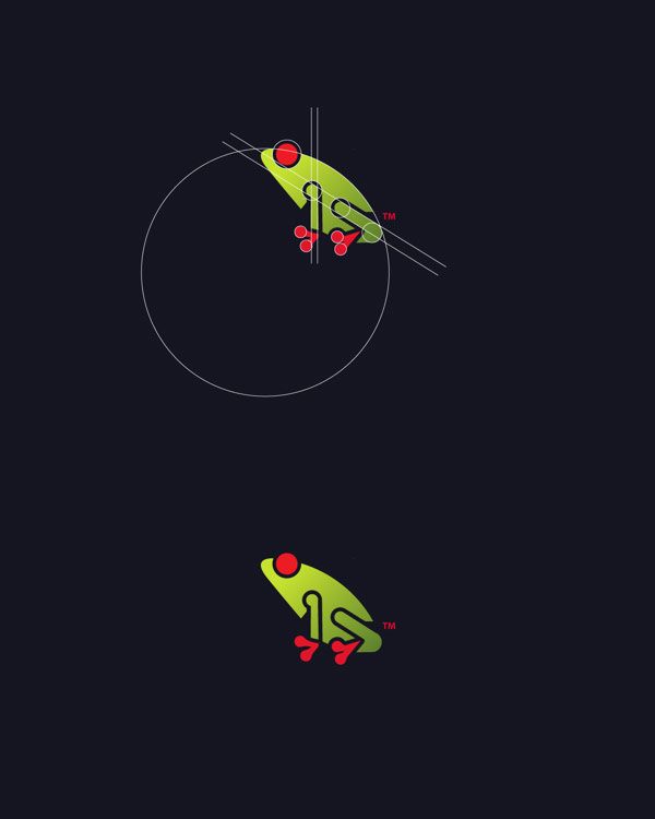 Frog graphic from the series Animal Logos vol. 2 by Tom Anders Watkins