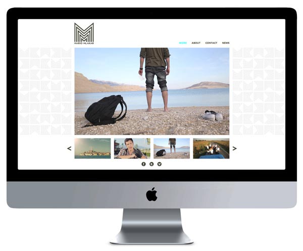 Mario Mlakar's website is based on a clean grid system.