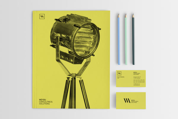 Graphic design by Michał Markiewicz for the corporate identity of WEYOU Consulting KG.