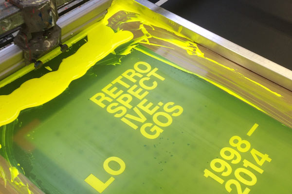 Screen printing process.