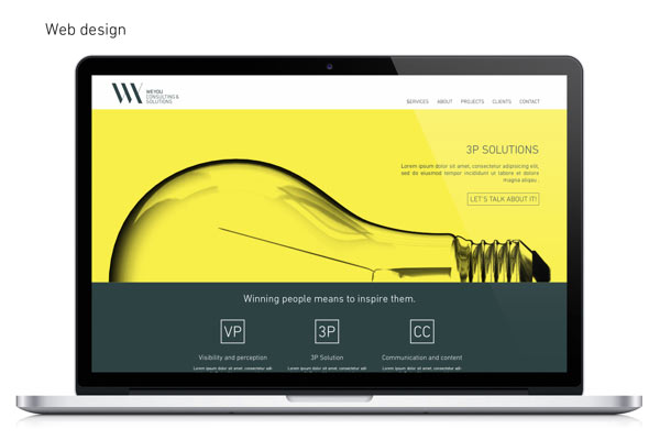 Responsive, full screen company website