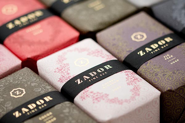 An exquisite soap package design in different colors.