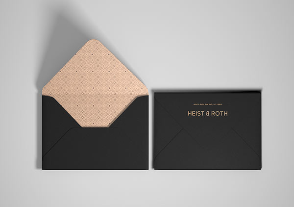 Envelopes based on the corporate design.