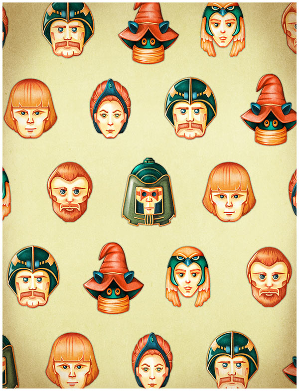 He-Man and Masters of the Universe - the good guys background illustrations - free download for computer or mobile devices.