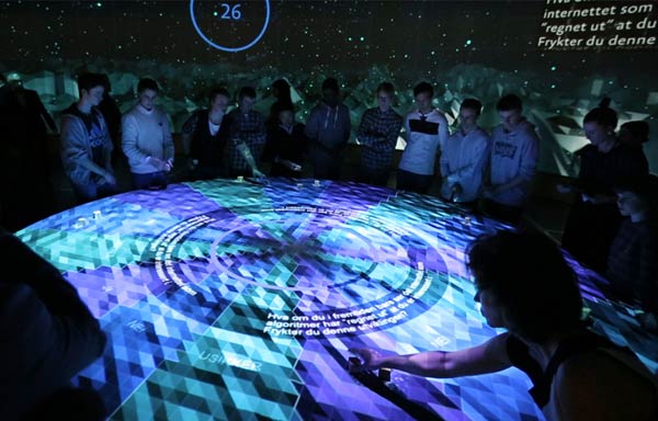 Visitors at the Ting exhibition.