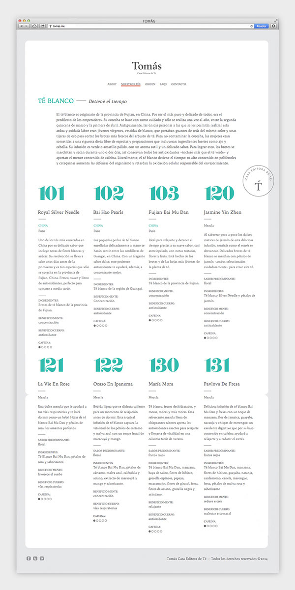 Simple and clean web design.