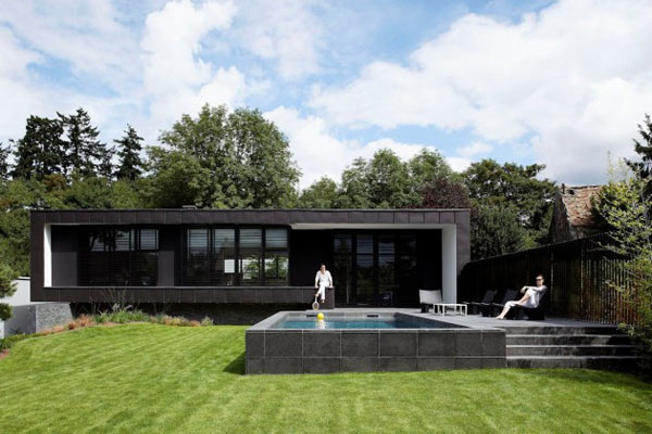 Contemporary rectangular architecture.