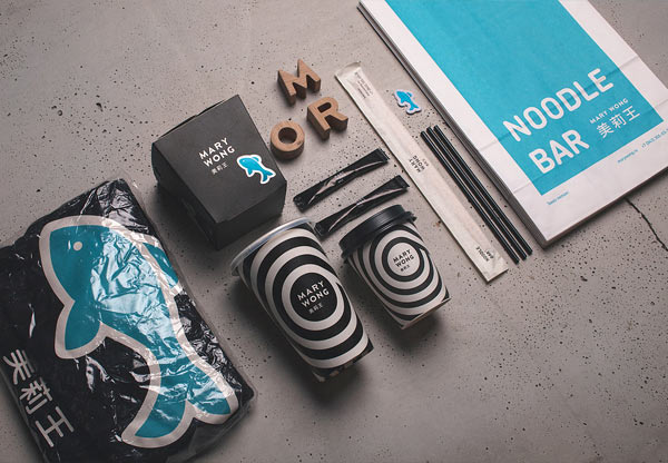 Mary Wong packaging and branding material by Fork, a Moscow based design studio.