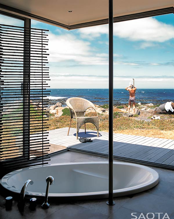 Bath and an additional shower outside.