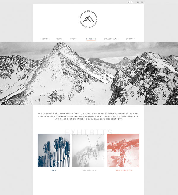 Website design concept - museum homepage